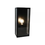 Rocco Glazen Wandlamp Zwart IP44