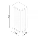 Rocco Glazen Wandlamp Zwart IP44 - Afbeelding 2