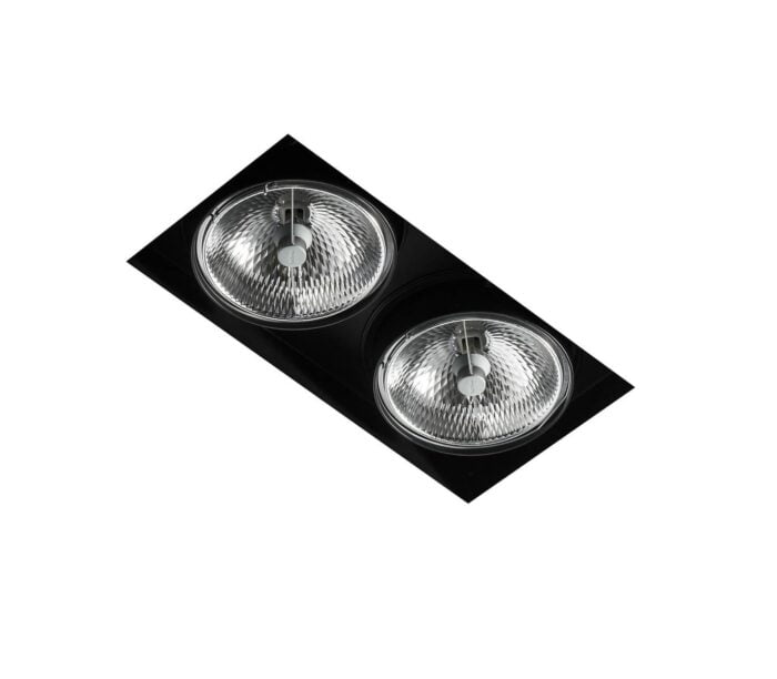 Trimless ar111 dubbel zwart (lage inbouwhoogte) - Afbeelding 1
