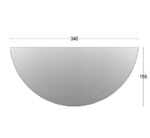 Nama sfera wandlamp afmetingfoto op een witte acjtergrond voor aanzicht 