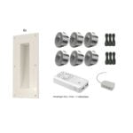 NAMA 20 Trimless wand spot - 6x set Dimbaar warm wit DALI 35mm 2700K