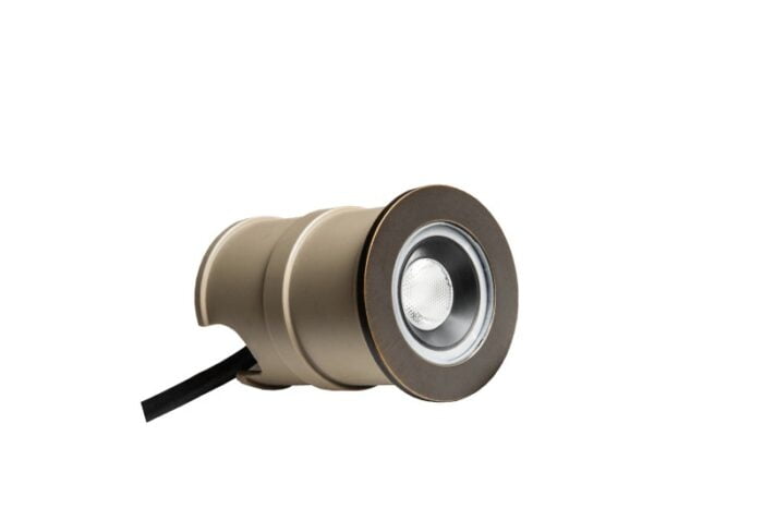 Grond spot 24V 55mm 40° Brons Ring 2W 3000K - Afbeelding 1