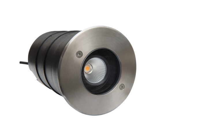 Grond spot 24V 106mm 36° SS-316 8,5W 3000K - Afbeelding 1
