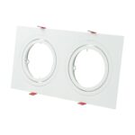 Inbouw spot AR111 Wit 2 gaten verstelb.
