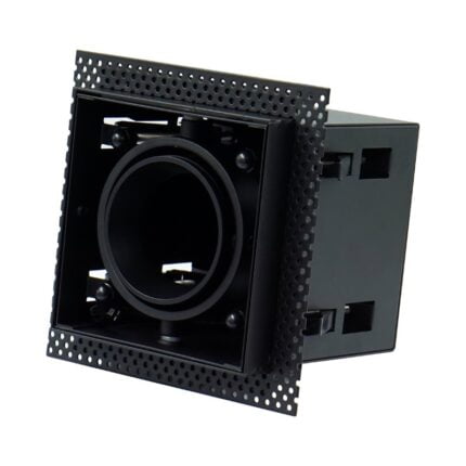 Inbouw / Trimless inbouwspot 1x 50mm Zwart Kantelbaar