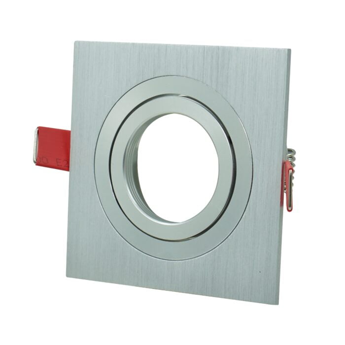 Inbouwspot 50mm Alu. vierkant 92x92mm verstelb. - Afbeelding 1