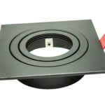 Inbouwspot 50mm Zwart vierkant 92x92mm verstelb.
