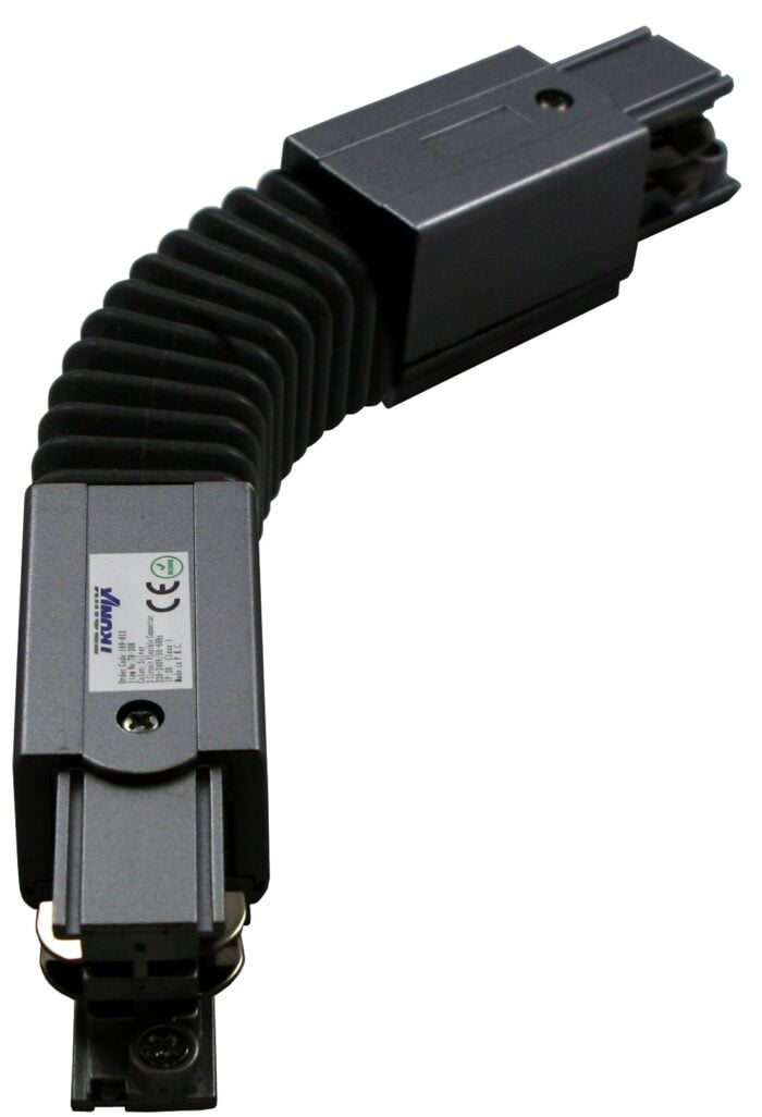 3 fase rails Track Zwart Flexible connector - Afbeelding 1