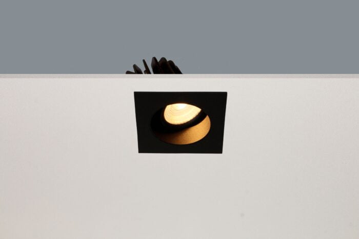 Inbouwspot zwart vierkant verz. dim ins.m 8W - Afbeelding 1