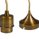 Kabelset brons 1l "Iron" 1,2m strijkijzerkabel brons E27