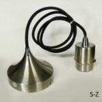 Kabelset staal 1l "Iron" 1,2m strijkijzerkabel zwart E27