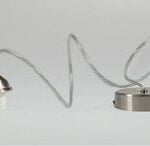 Kabelset staal 1l "Iron" 1,2m kabel transparant E27