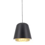 Hanglamp zwart/goud "Santiago" D35*H36,5cm E27 met zwarte kabel