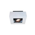 Plafond lamp wit-zwart 1l "Bosco" 14x14xH8,5cm excl. GU10