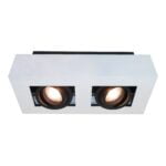 Plafond lamp wit-zwart 2l "Bosco" 25x14xH8,5cm excl. GU10