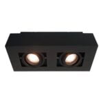 Plafond lamp zwart 2l "Bosco" 25x14xH8,5cm excl. GU10
