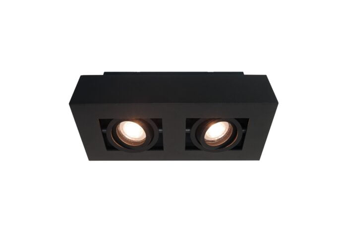 Plafond lamp zwart 2l "Bosco" 25x14xH8,5cm excl. GU10 - Afbeelding 1