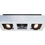 Plafond lamp wit-zwart 3l "Bosco" 36x14xH8,5cm excl. GU10