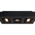 Plafond lamp zwart 3l "Bosco" 36x14xH8,5cm excl. GU10