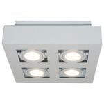 Plafond lamp wit 4l "Bosco" 25x25xH8,5cm excl. GU10