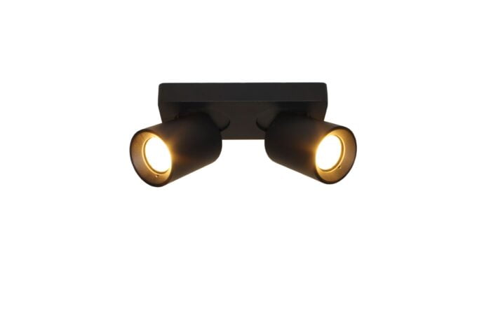 Plafond lamp zwart 2l "Megano" 20x10xH11,3cm excl GU10 - Afbeelding 1