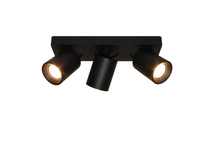 Plafond lamp zwart 3l "Megano" 30x10xH11,3cm excl GU10 - Afbeelding 1