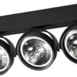 Plafond lamp zwart 3l "Dutchess" 40x6cm excl QR111