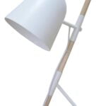 Vloer lamp wit 1l "Sensa" 54h kap 20x20cm snoerschak E27