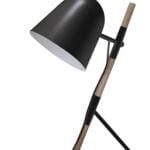 Vloer lamp zwart 1l "Sensa" 54h kap 20x20cm snoerschak E27