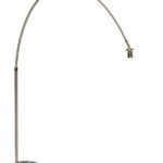 Vloer lamp staal 1l "Bobi" boog 250h z.kap voetschak E27