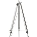 Vloer lamp wit/chroom 1l "Jewel" 150h kap Ø50cm Vloer lampoerdim E27