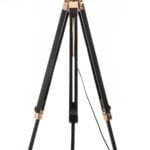 Vloer lamp zwart/koper 1l "Jewel" 150h kap Ø50cm Vloer lampoerdim E27