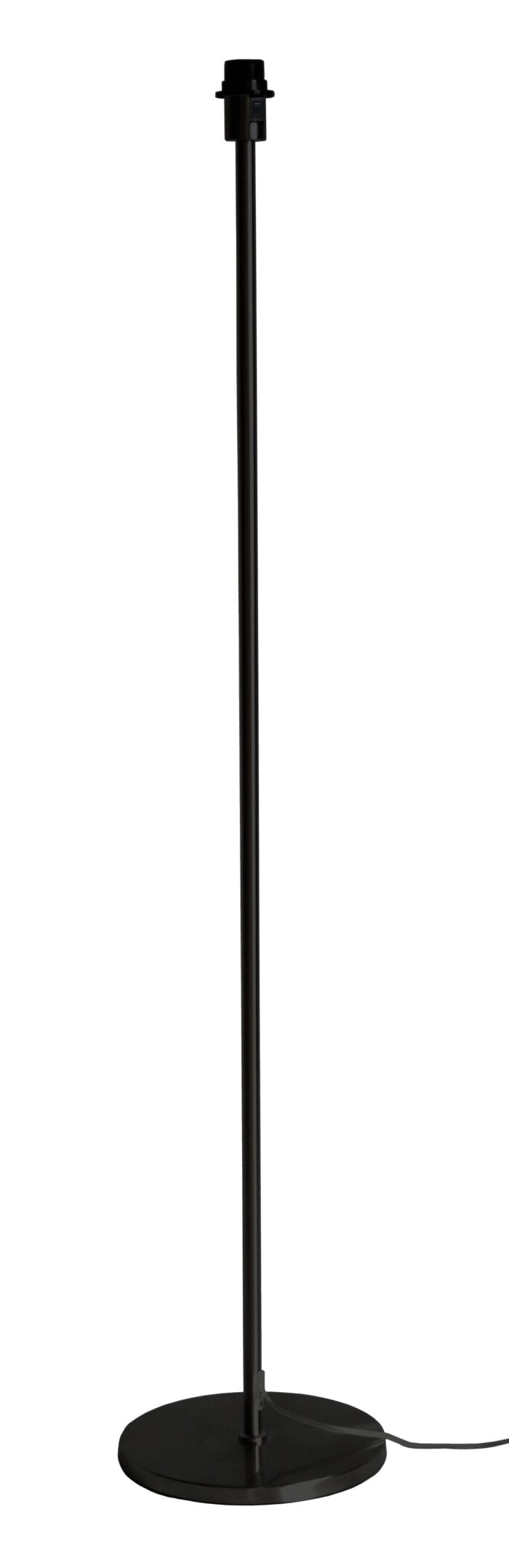Vloer lamp zwart 1l "Tondo" 140h z.kap fittingschak E27 - Afbeelding 1