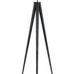Vloer lamp zwart 1l "Triad" 3poot 135h z.kap E27