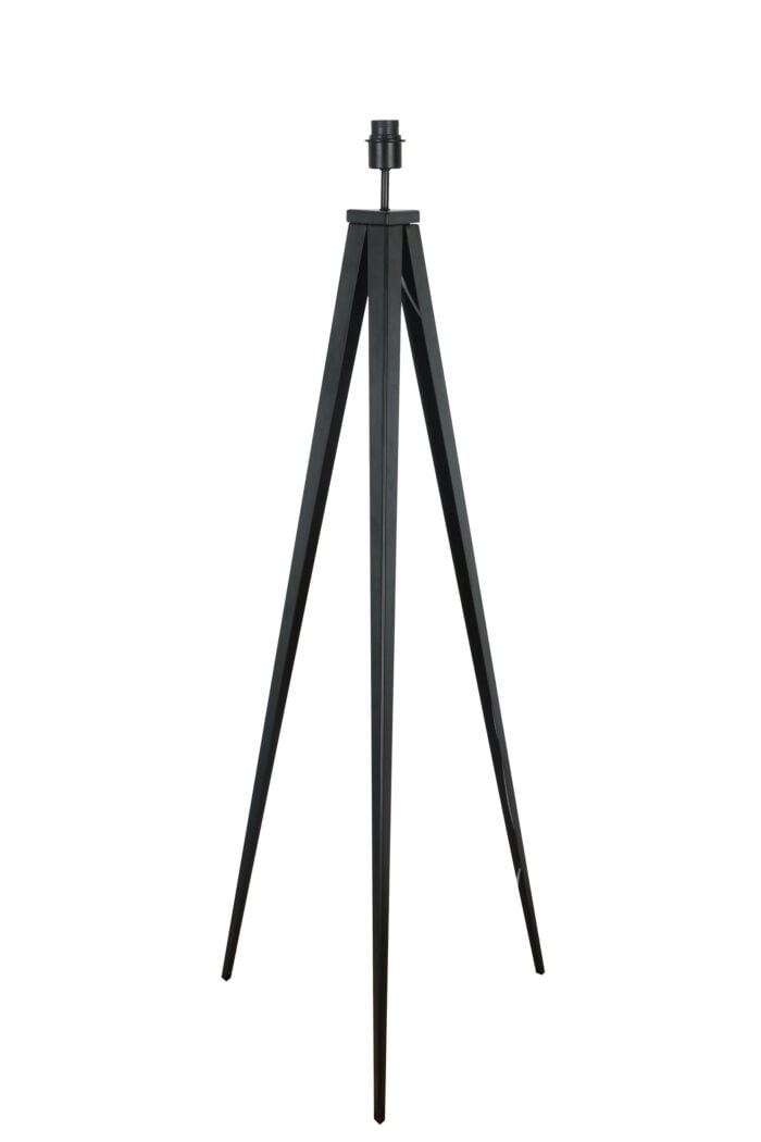 Vloer lamp zwart 1l "Triad" 3poot 135h z.kap E27 - Afbeelding 1