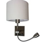 Wand lamp st 2l "Quad" flex z.kap 3W LED 2700K 250lm + E27 USB