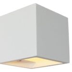 Wand lamp gips 1l "Plaster" kubus 11,5x11,5x11,5cm excl G9