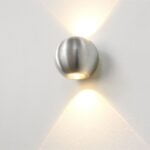 Wand lamp alu "Denver" Ø10cm IP54 dimbaar LED 2x4W 2700K 2x374lm