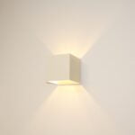 Wand lamp wit 1l "Gymm" kubus 10x10x10cm excl G9