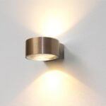 Wand lamp brons geb. "Hudson" Ø11cm IP54 dim LED 2x4W 2700K 2x360lm